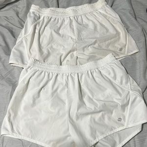White running shorts.